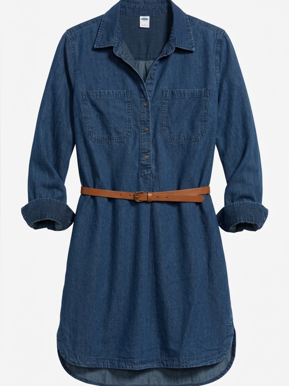 Old Navy Dark Blue Denim Shirt Dress with Chest Pockets